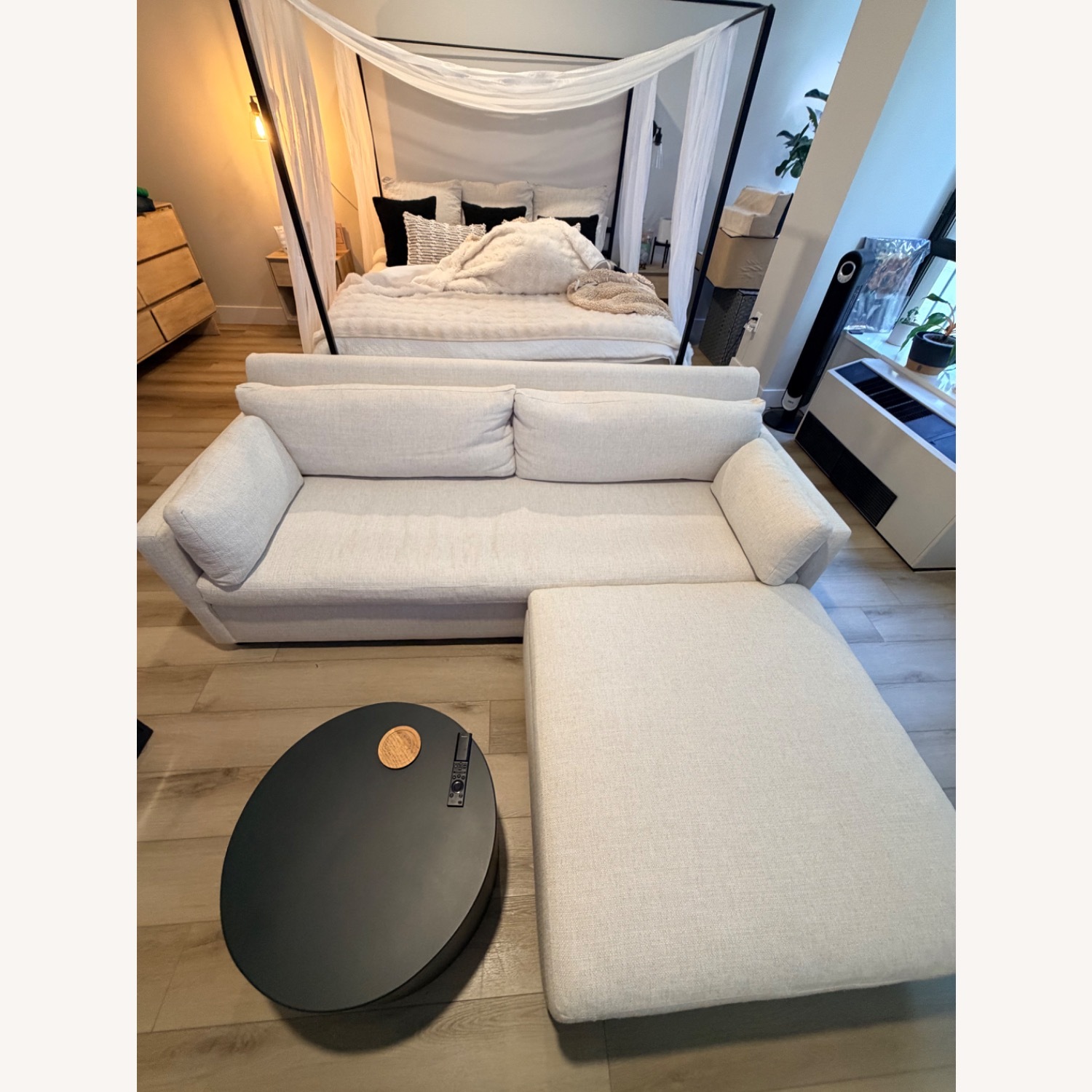 West Elm Marin Natural Fabric 3+ Seater Sofa - image-2