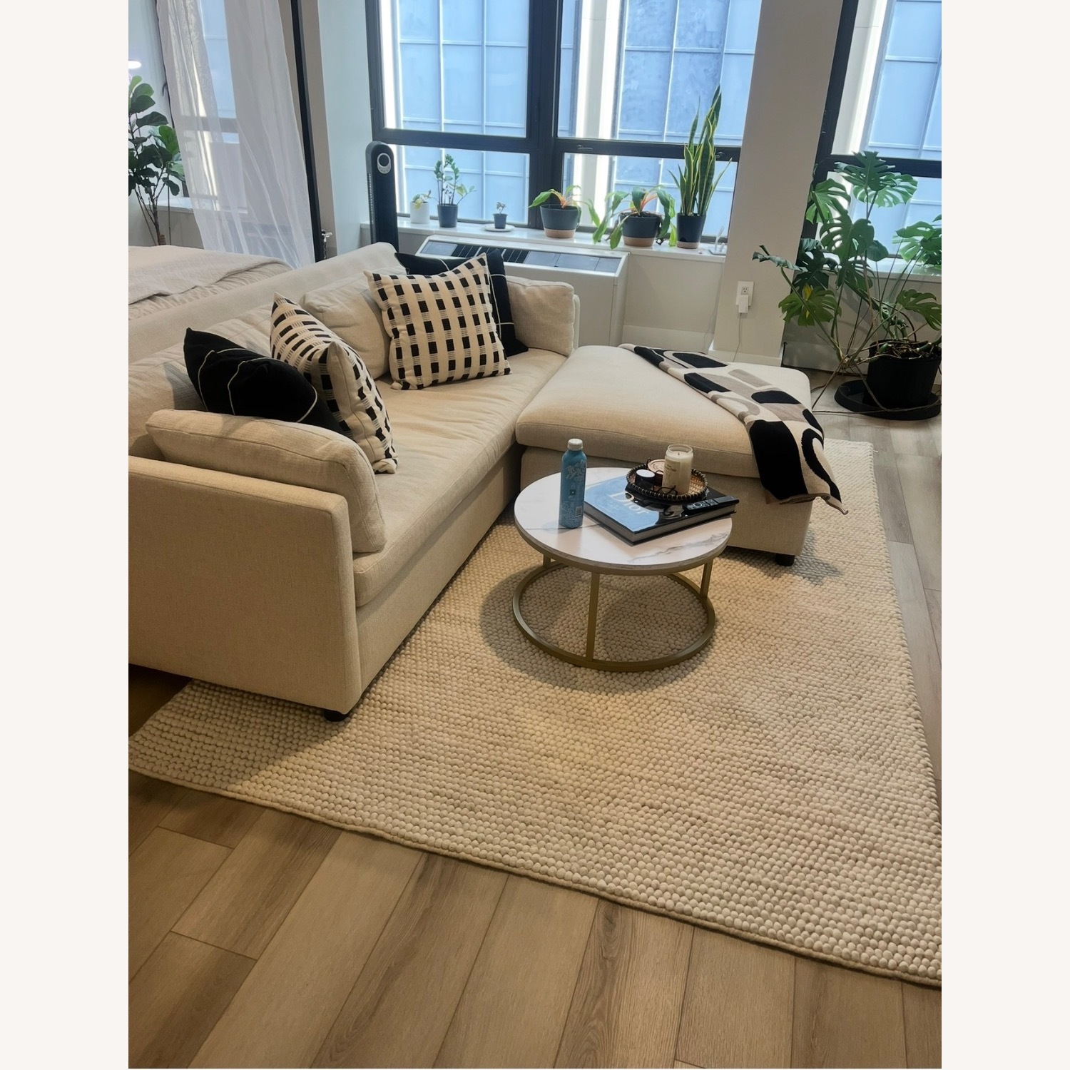 West Elm Marin Natural Fabric 3+ Seater Sofa - image-5