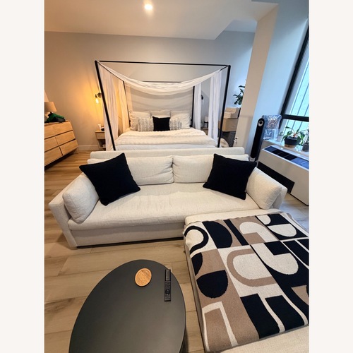 Used West Elm Marin Natural Fabric 3+ Seater Sofa for sale on AptDeco