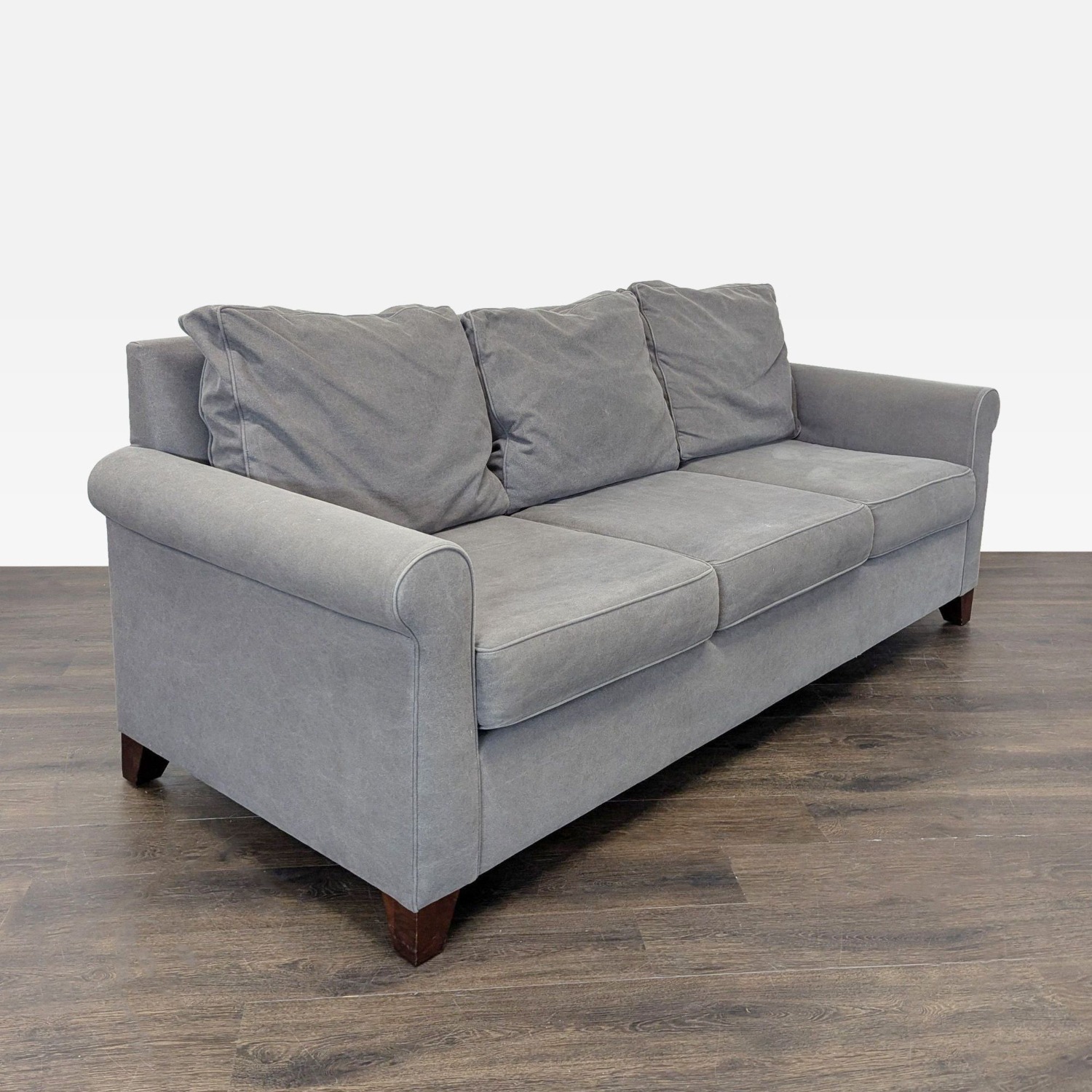 Pottery Barn Cameron 3-Seat Gray Sofa  - image-3