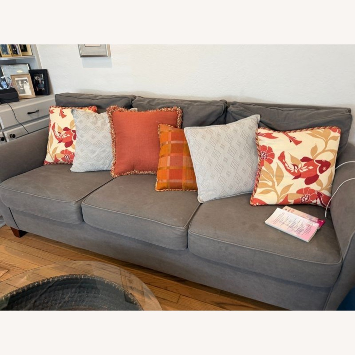 Pottery Barn Cameron 3-Seat Gray Sofa  - image-8