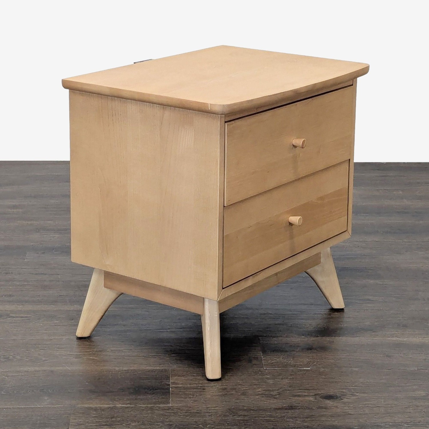Two Drawer Mid-Century Nightstand - image-2