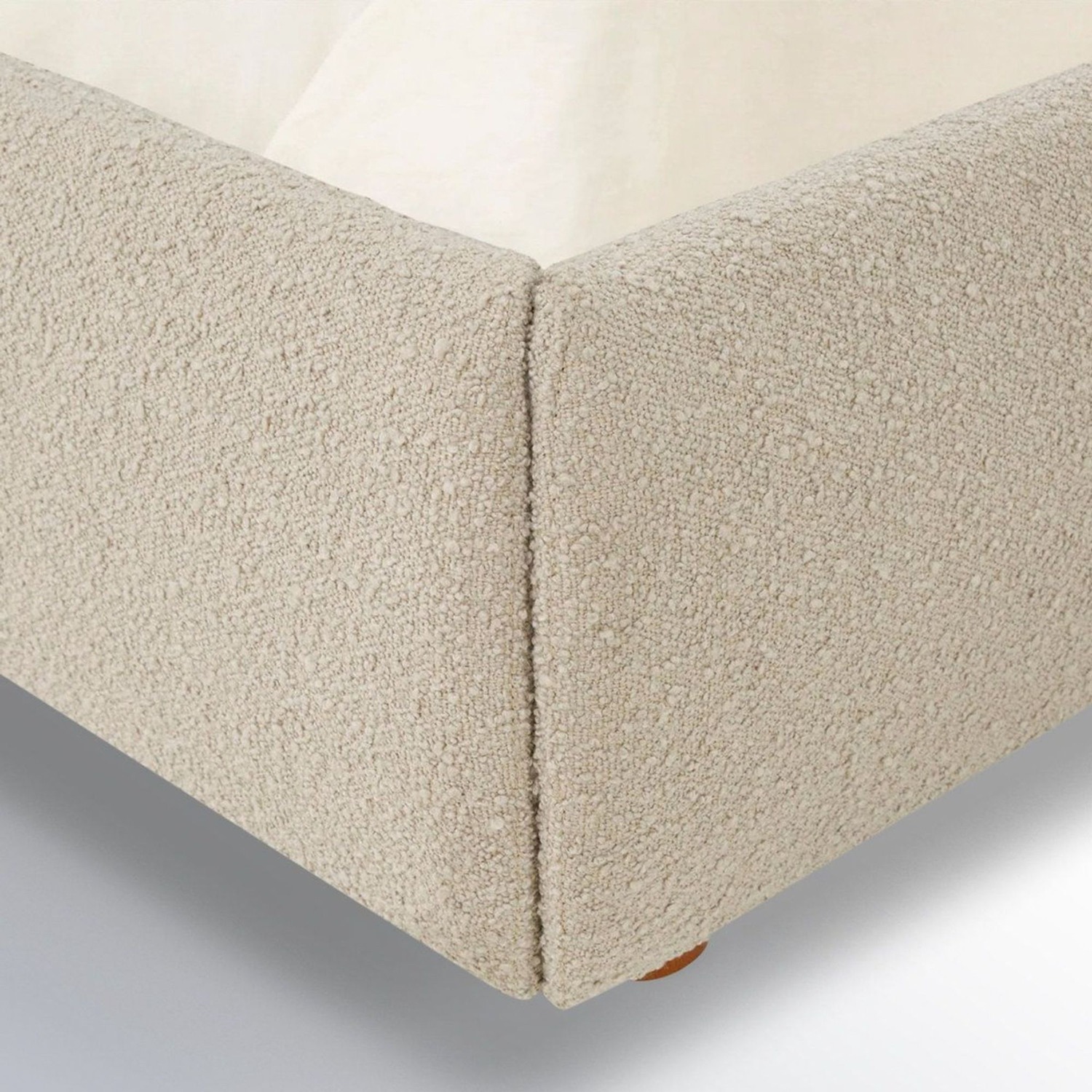 Birch Lane Beige Queen Size Upholstered Bed Frame - image-4