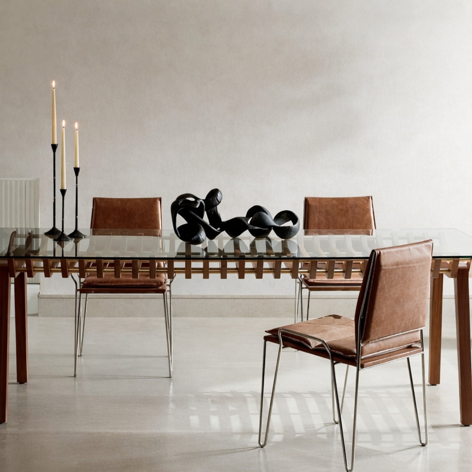 CB2 Black Aluminum Ribbon Table Sculpture - image-2