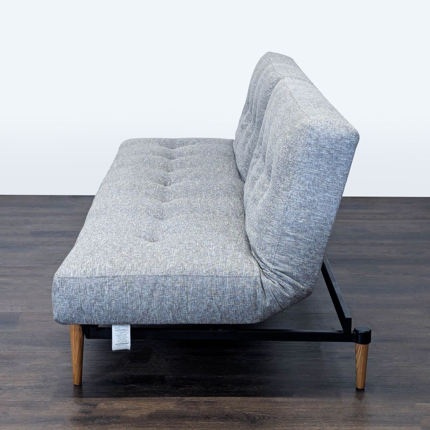 Modern Gray Sleeper Sofa with Wood Legs  - image-8