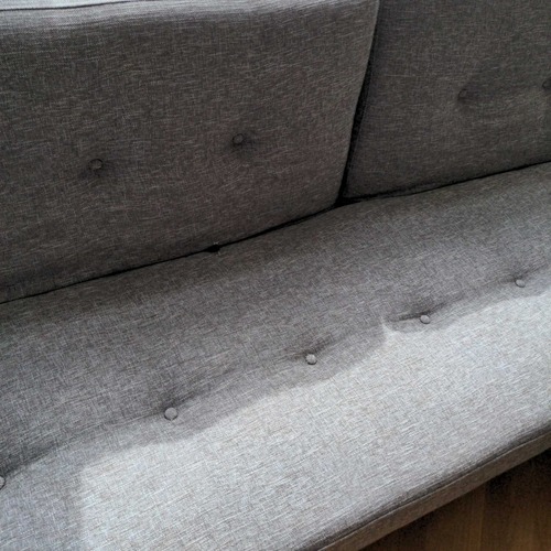 Used Modern Gray Sleeper Sofa with Wood Legs  for sale on AptDeco
