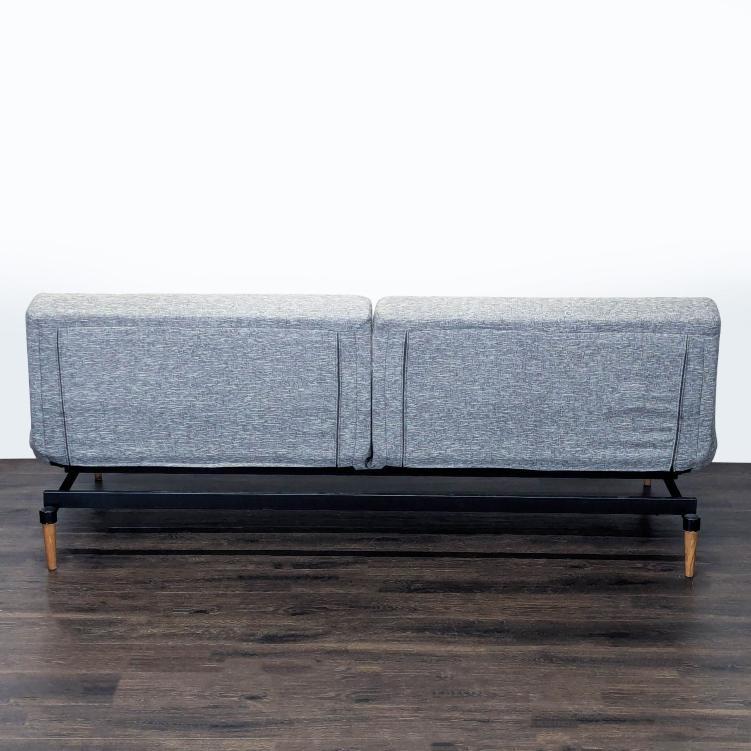 Modern Gray Sleeper Sofa with Wood Legs  - image-7