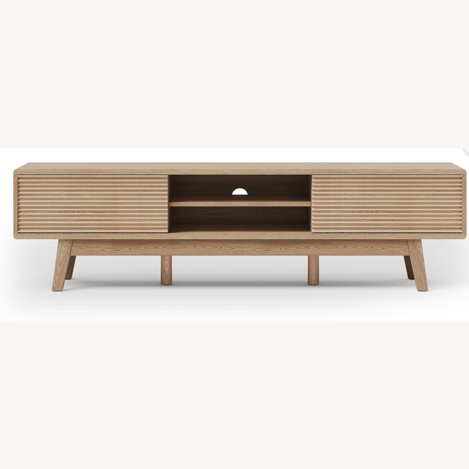 Natural Wood Media Storage - image-2