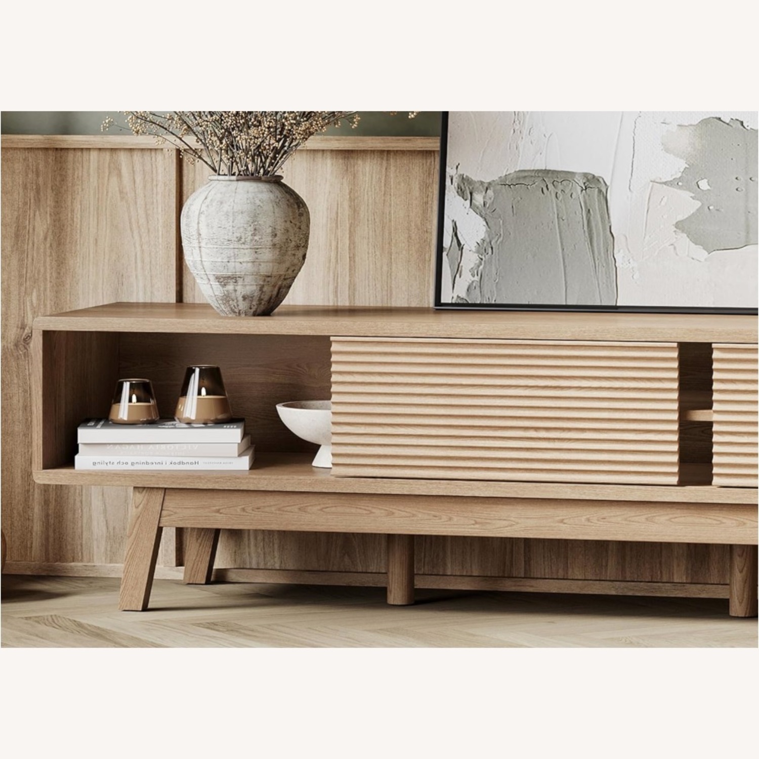 Natural Wood Media Storage - image-4