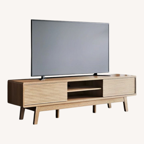 Used Natural Wood Media Storage for sale on AptDeco