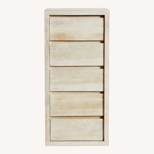 Used Pottery Barn Cayman 5-Drawer Tall Dresser (24") for sale on AptDeco