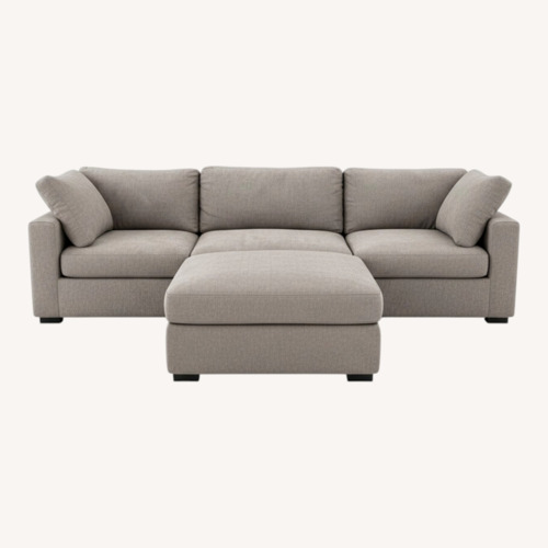 Used Light Gray Fabric 2 Piece Sectional for sale on AptDeco