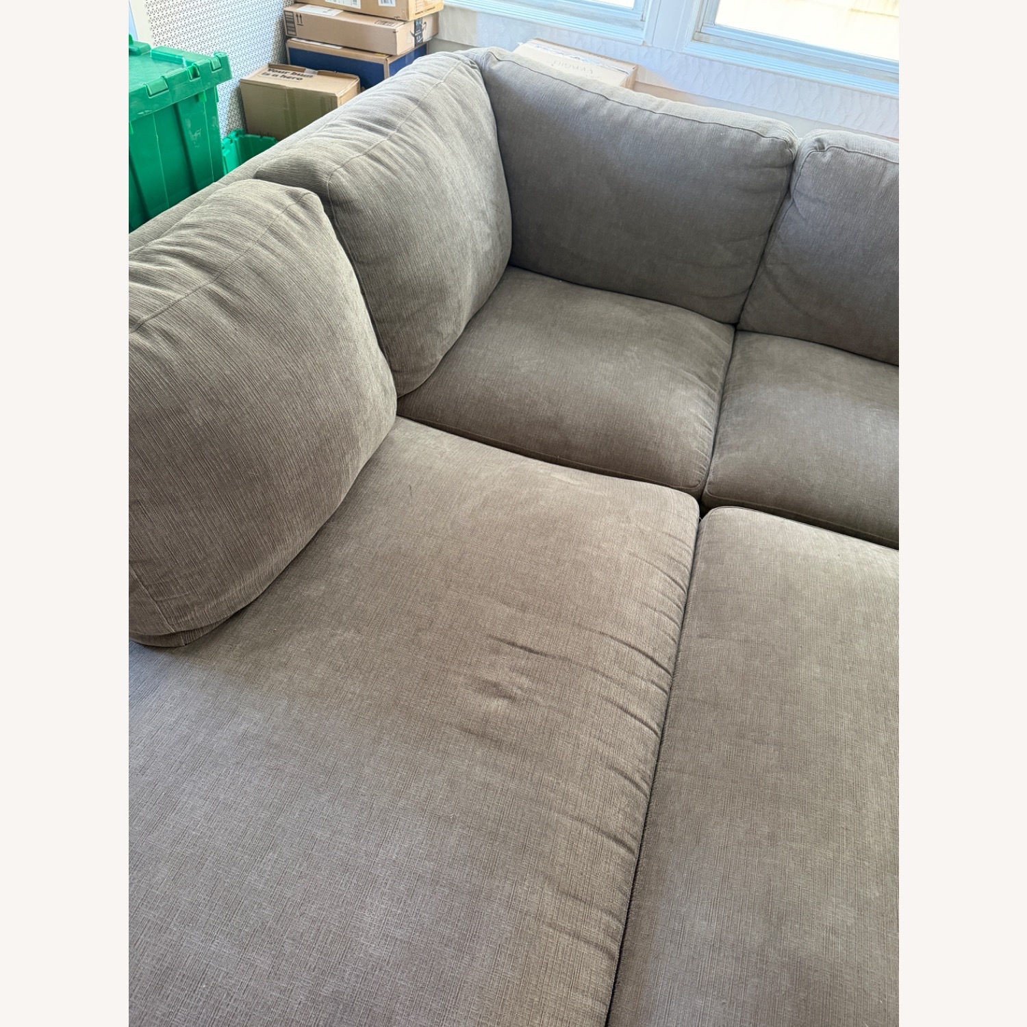 Light Gray Fabric 2 Piece Sectional - image-4