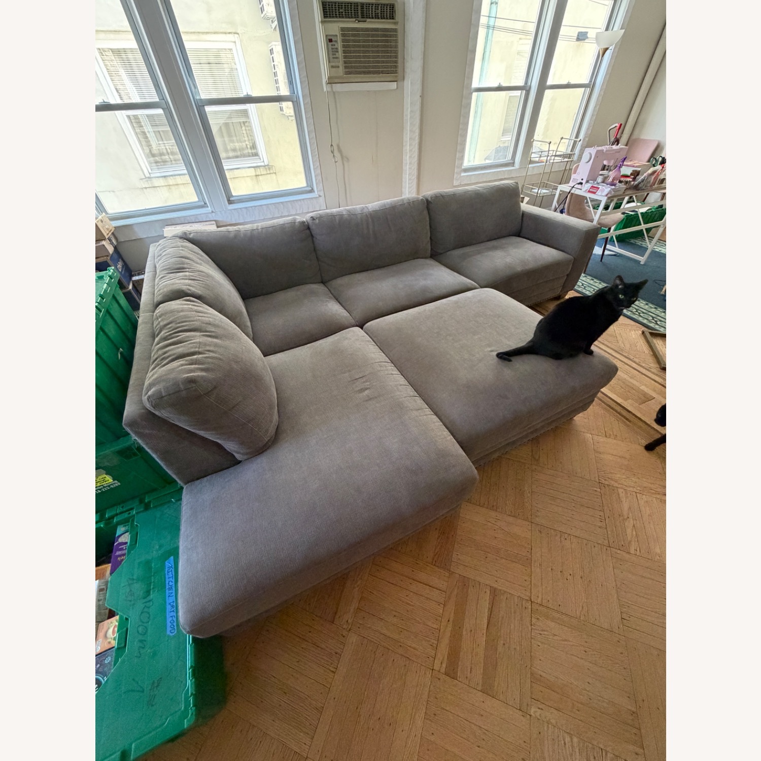 Light Gray Fabric 2 Piece Sectional - image-6