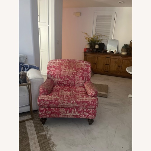 Used Vintage Toile Lounge Chair for sale on AptDeco