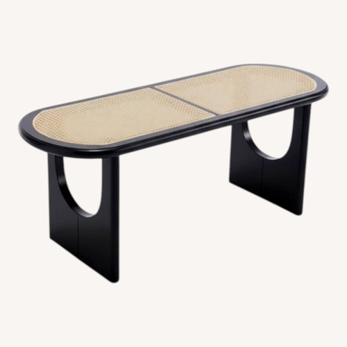 Used Black Wood Bench for sale on AptDeco