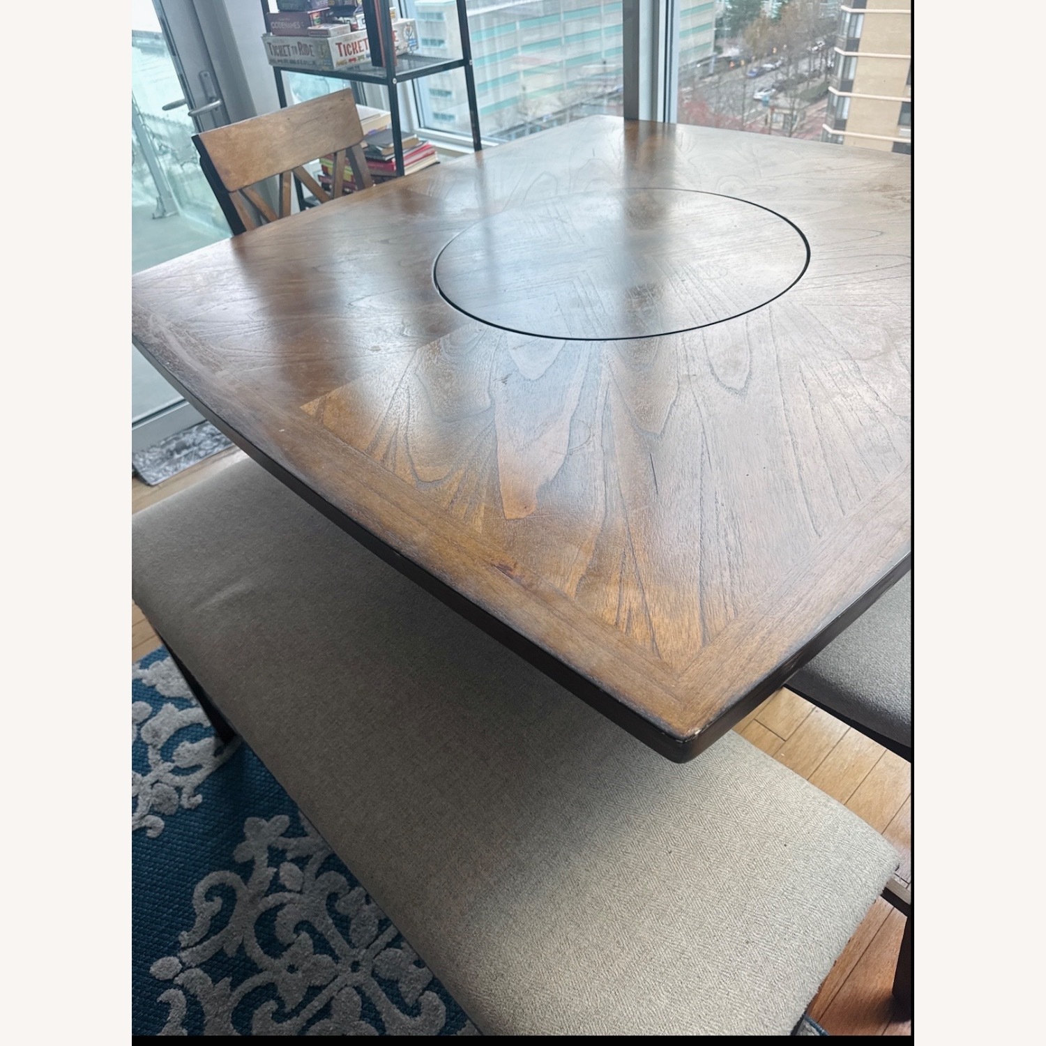 Raymour & Flanigan Light Brown Wood Dining Table - image-2