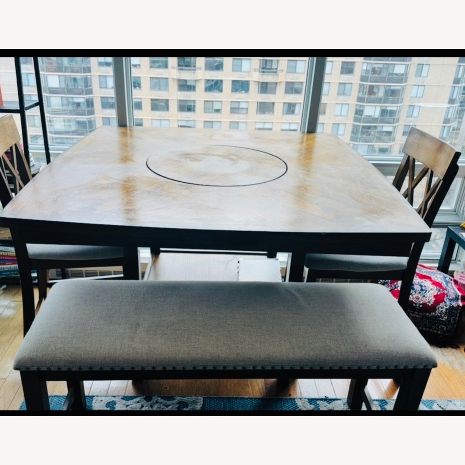 Raymour & Flanigan Light Brown Wood Dining Table - image-3