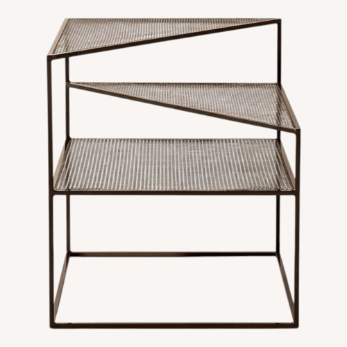 Used CB2 Josef Black Metal Side Table for sale on AptDeco