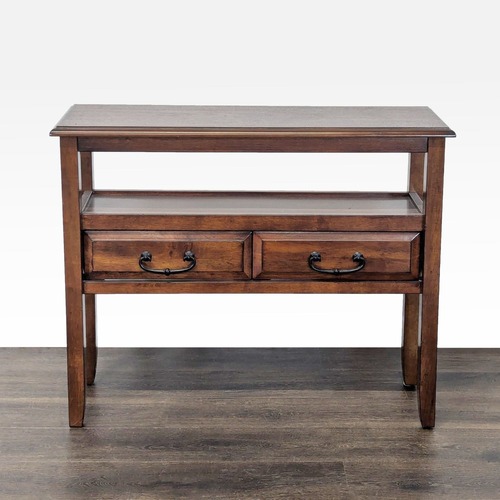 Used Pier 1 Imports Wooden Two Drawer Console Table  for sale on AptDeco
