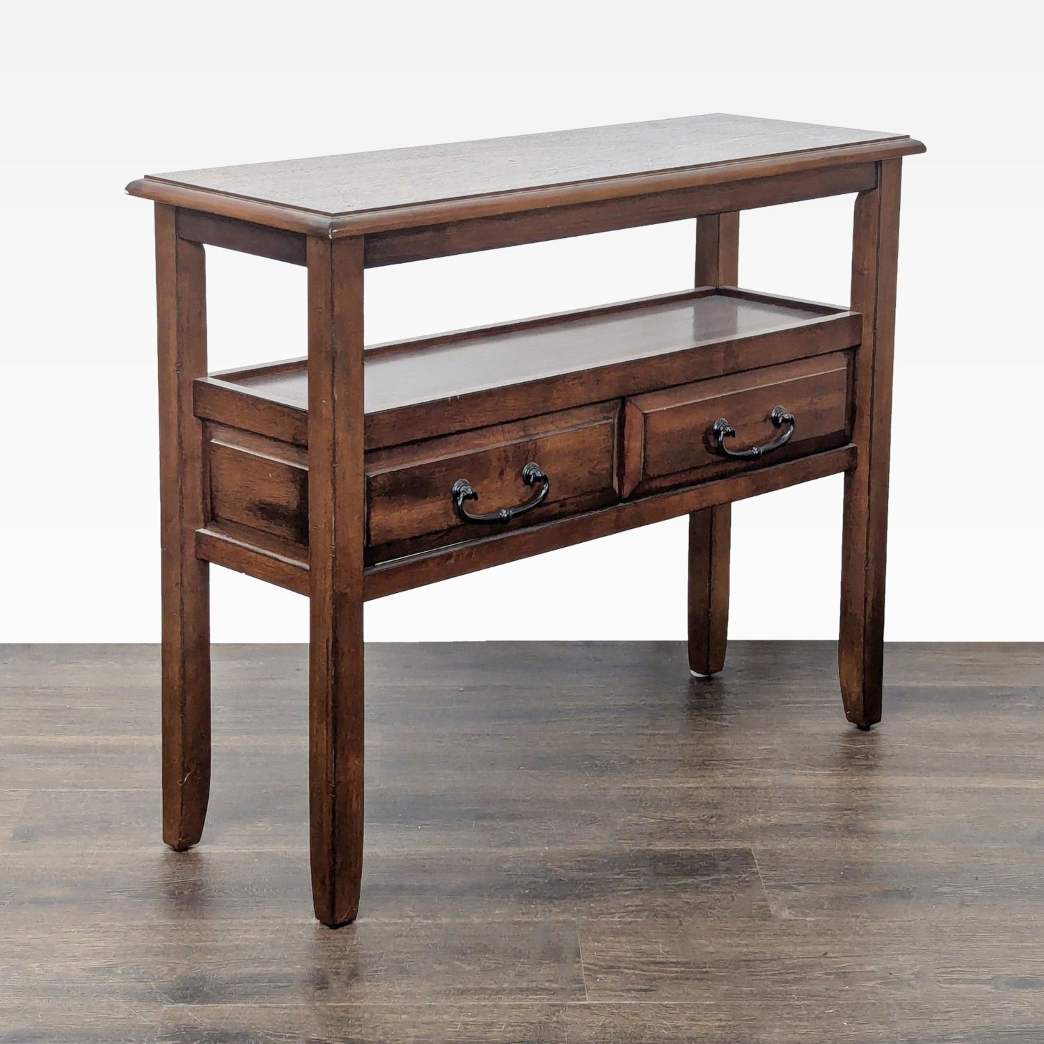 Pier 1 Imports Wooden Two Drawer Console Table  - image-2