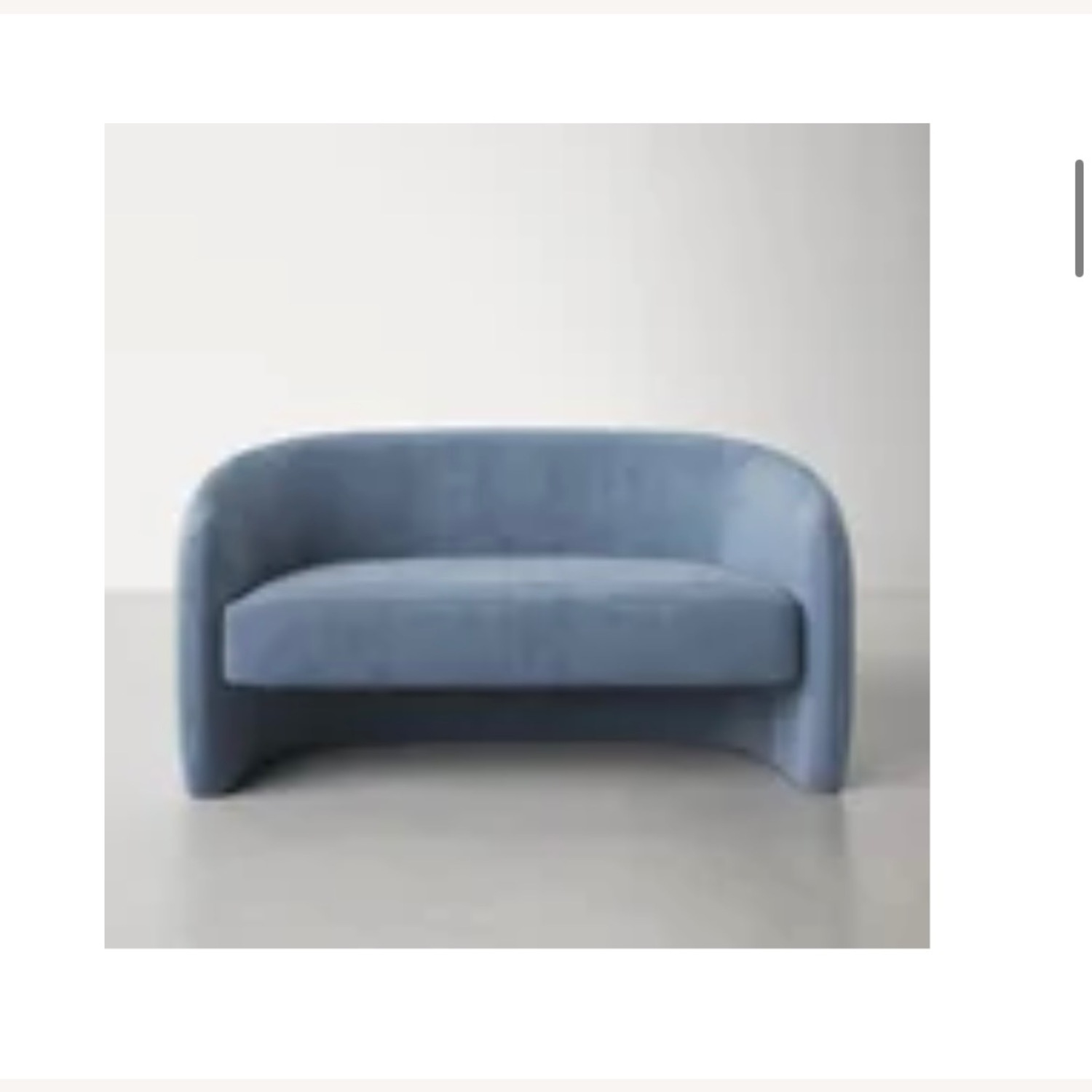 Joss & Main Kearney Blue Velvet Loveseat - image-2