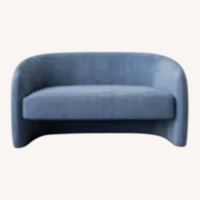 Joss & Main Kearney Blue Velvet Loveseat
