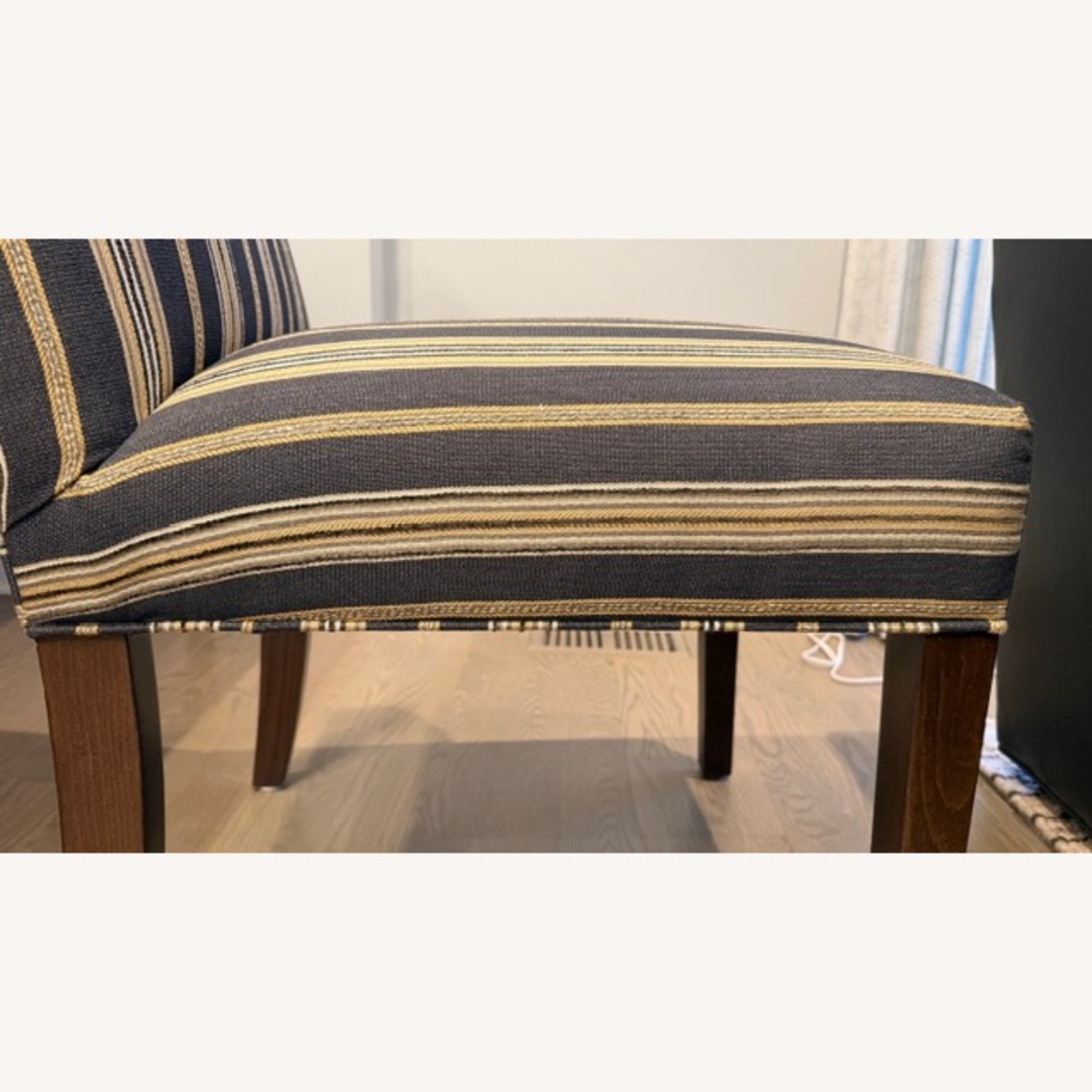 Ethan Allen Thomas Black Gold Dining Chairs - image-5