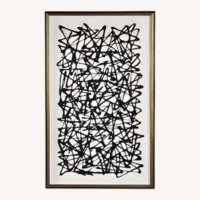 Ethan Allen "Paper Art - Black and Grey