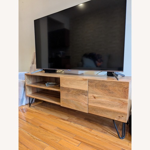 Used Wayfair Light Brown Wood Media Storage for sale on AptDeco