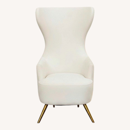Used Flexform Natural Velvet Accent Chairs for sale on AptDeco
