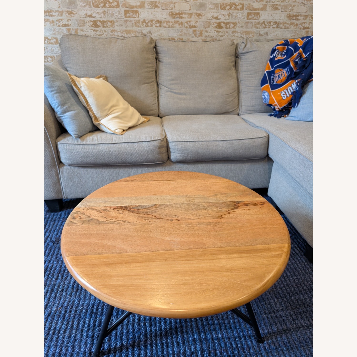 Light Brown Wood Coffee Table - image-1
