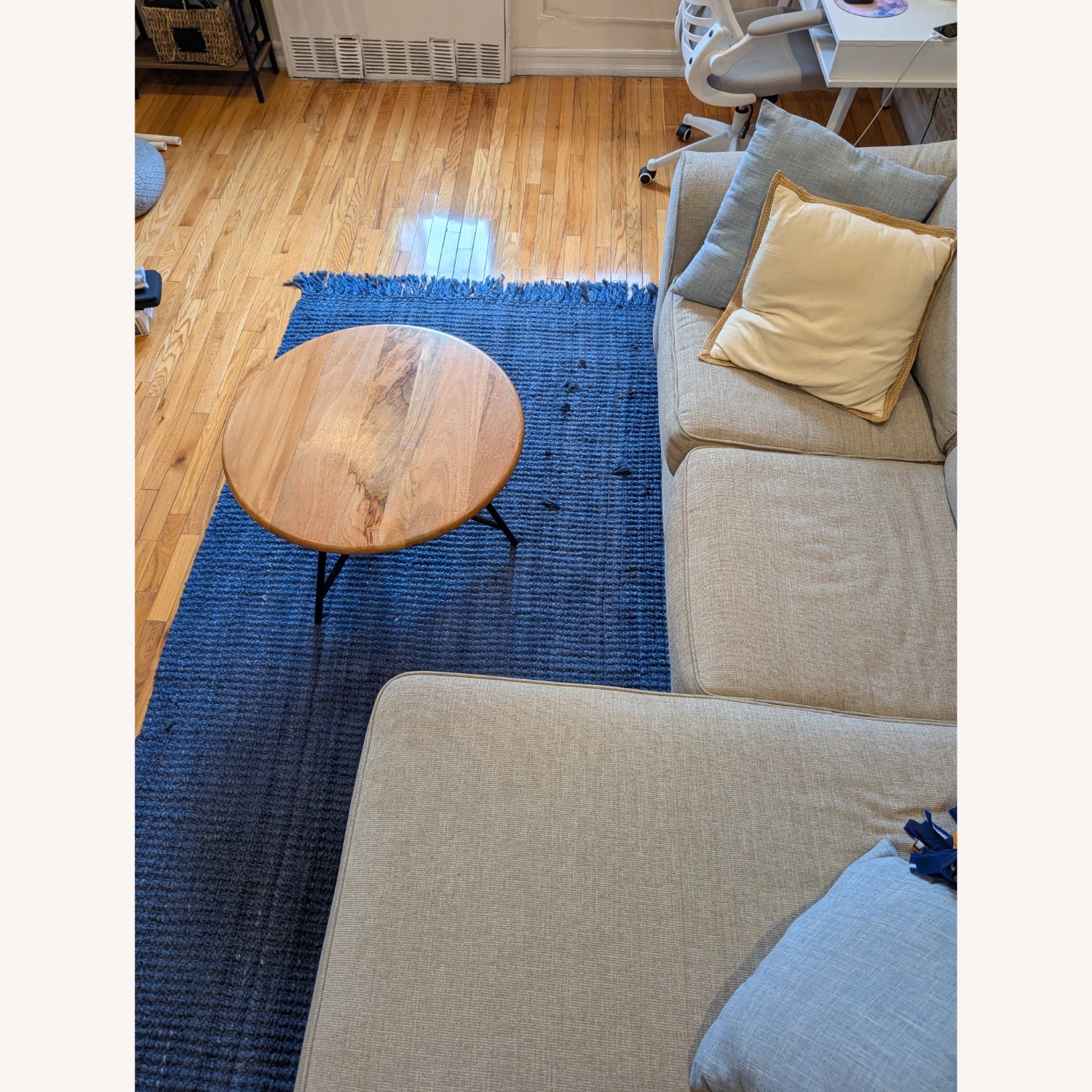 Light Brown Wood Coffee Table - image-3