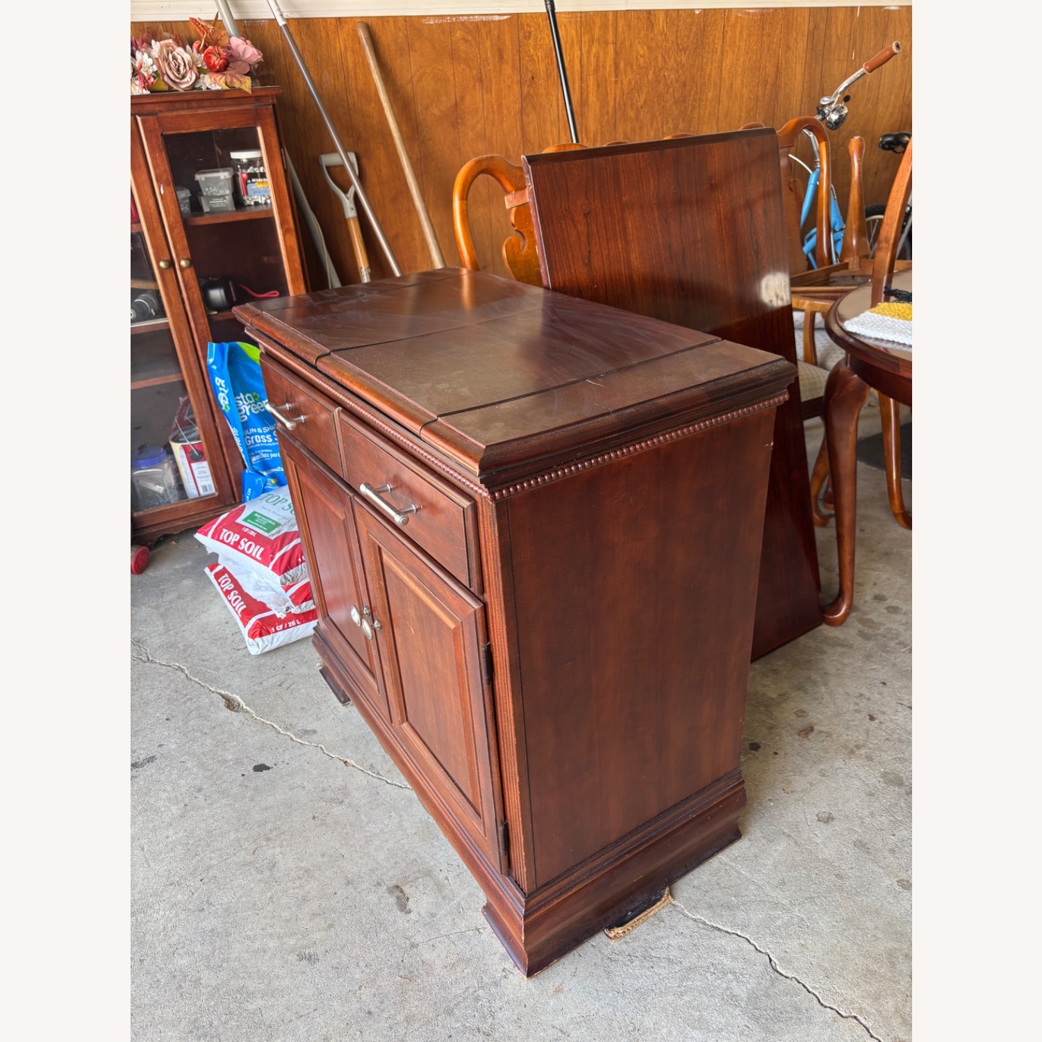 Dark Brown Wood Sideboard - image-3