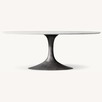Restoration Hardware Aero Carrara Marble Dining Table