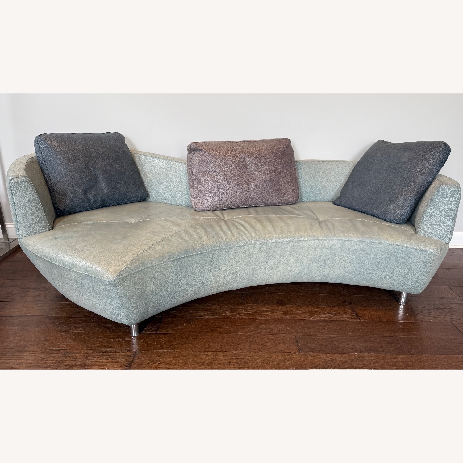 Roche Bobois Digital Leather Sofa - image-1