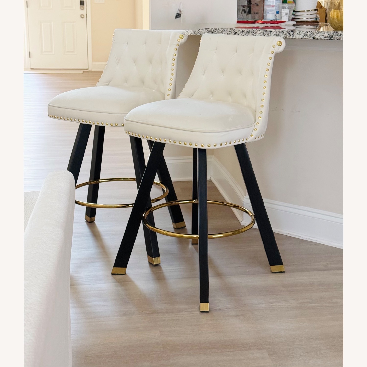 Natural Velvet Kitchen Island - image-1