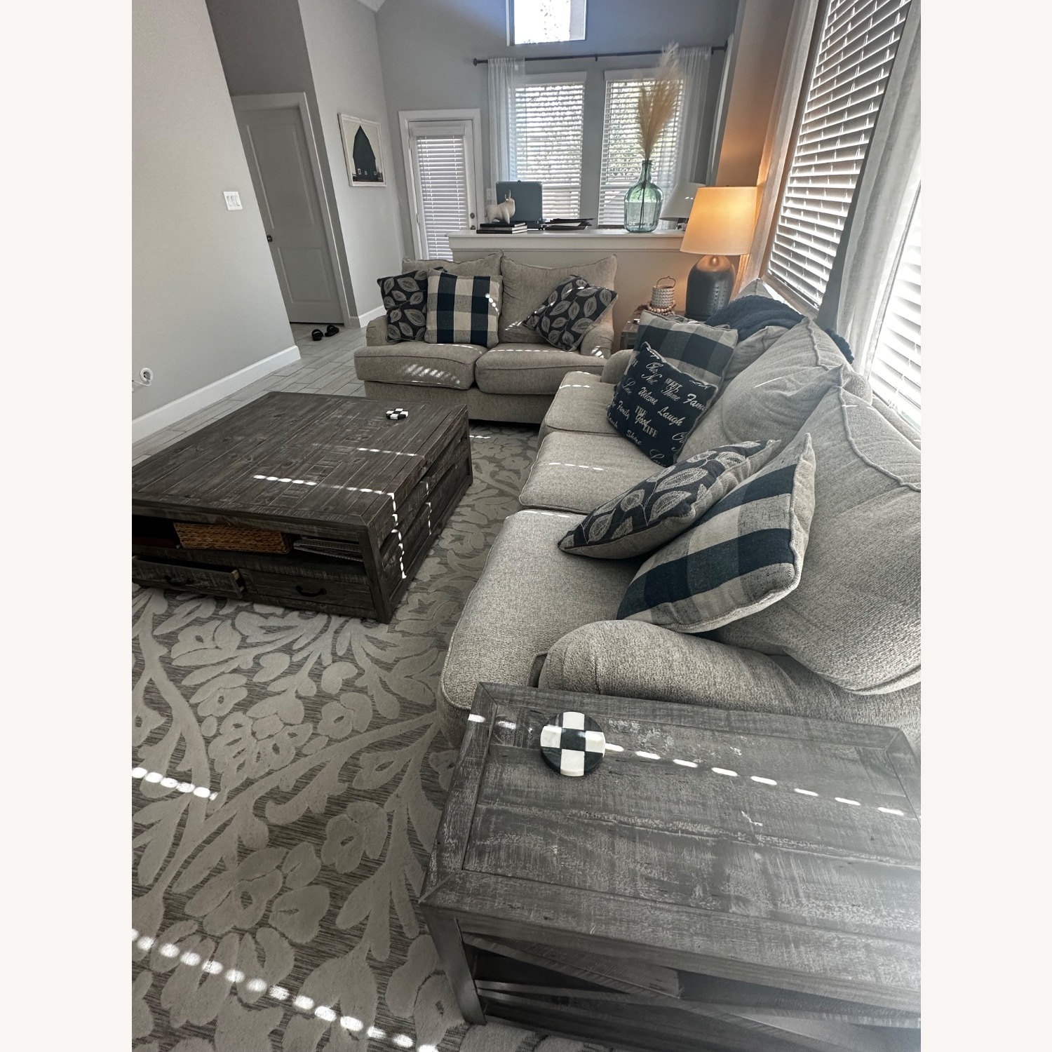 Rooms To Go Natural Fabric 3+ Seater Sofa - image-2