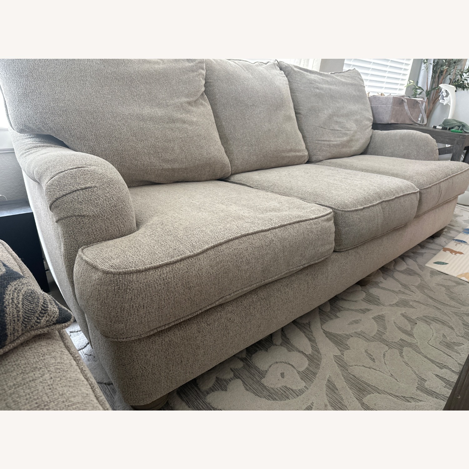 Rooms To Go Natural Fabric 3+ Seater Sofa - image-3