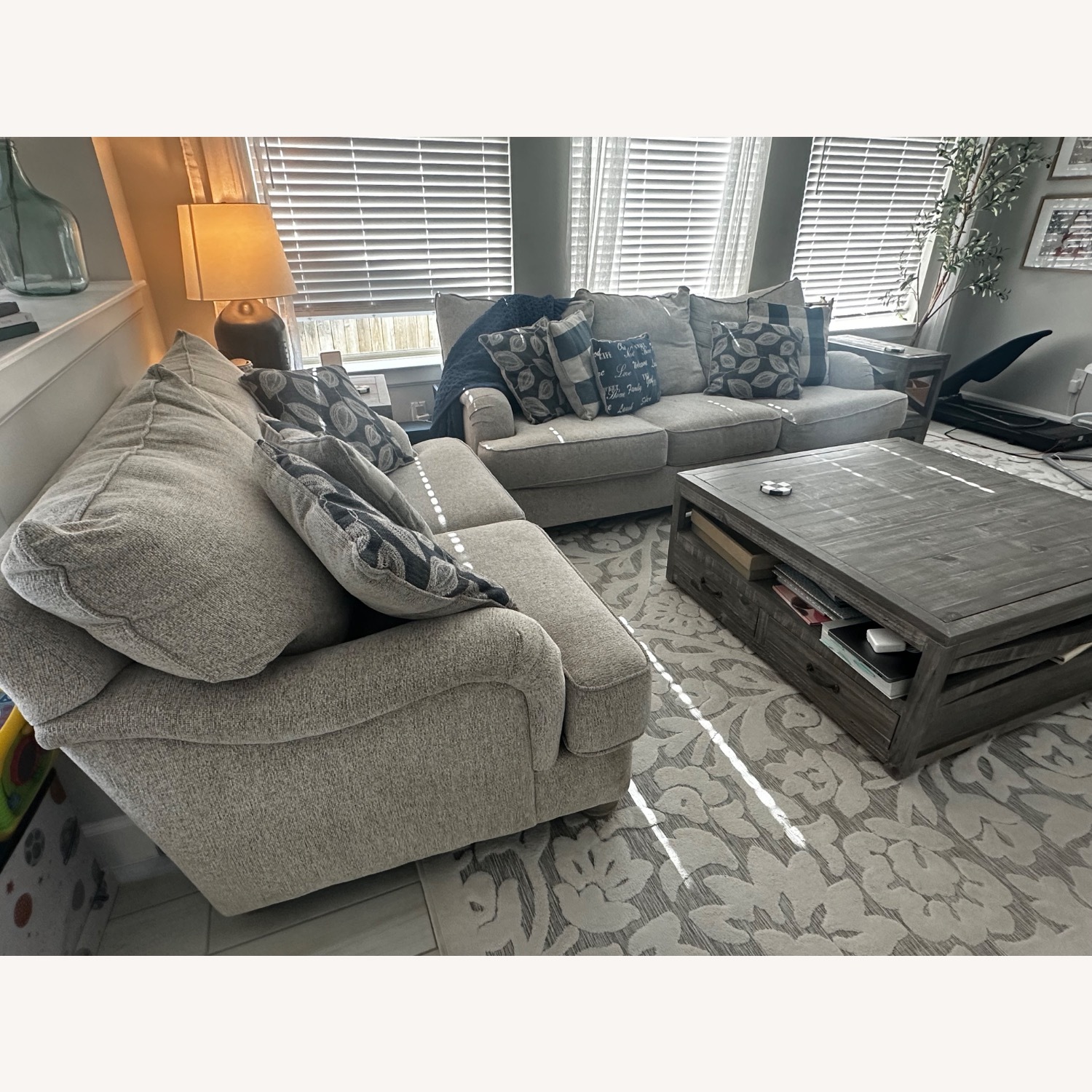 Rooms To Go Natural Fabric 2 Seater Sofa - image-2