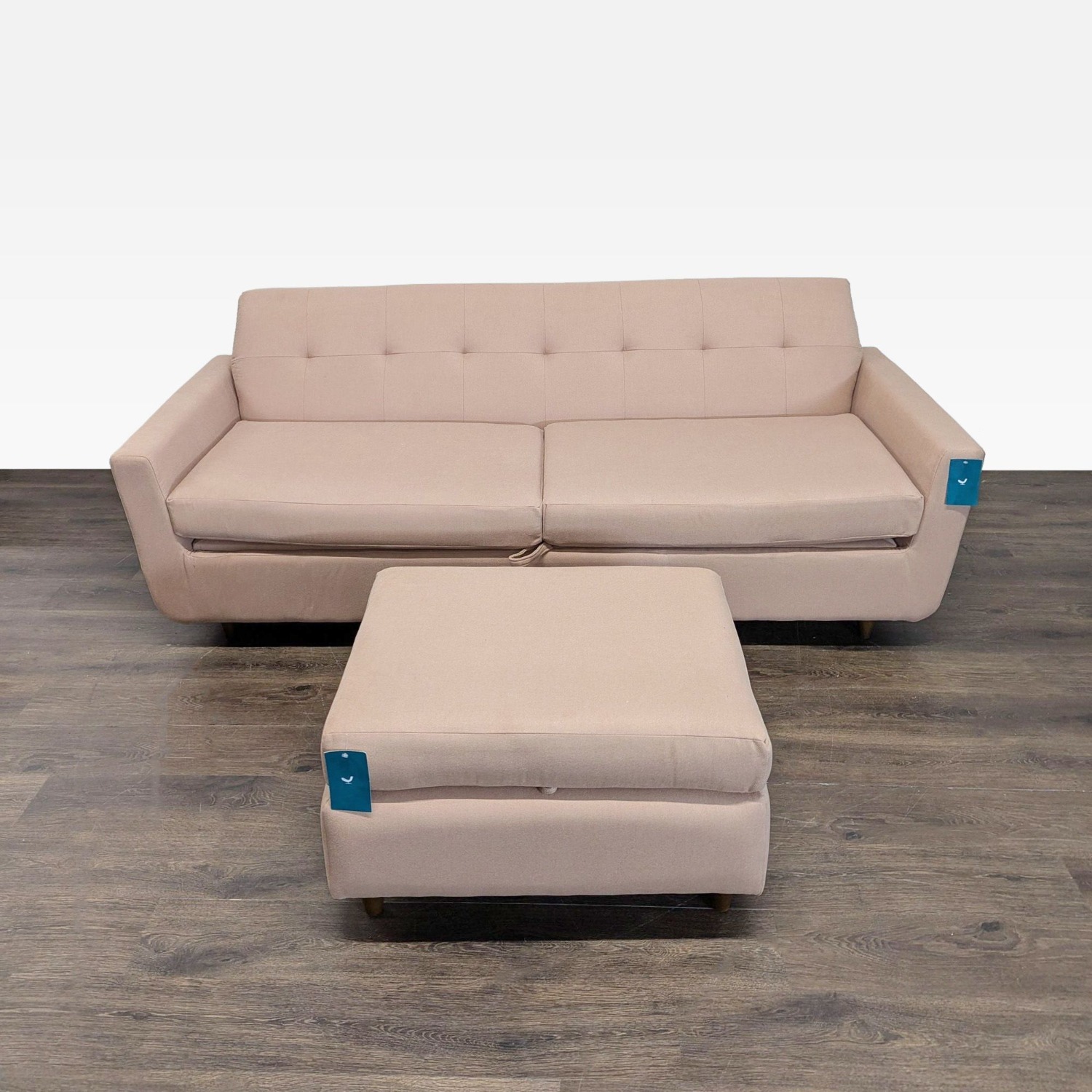 Joybird Furniture Hughes 3-Seat Sofa with Ottoman - image-1