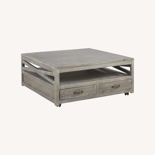 Used Rooms To Go Savenay Gray Cocktail Table for sale on AptDeco