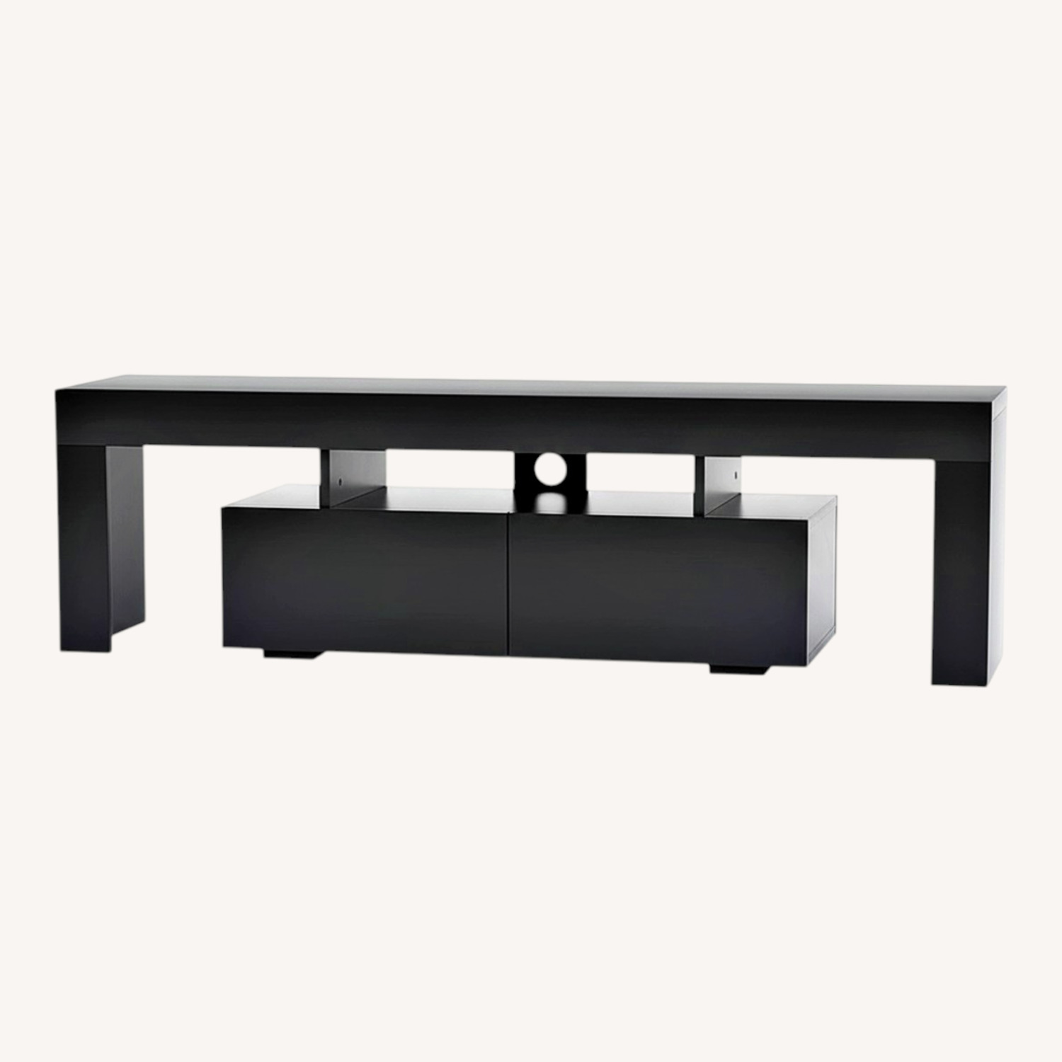 Wayfair Manjesh Black Wood Media Storage - image-0