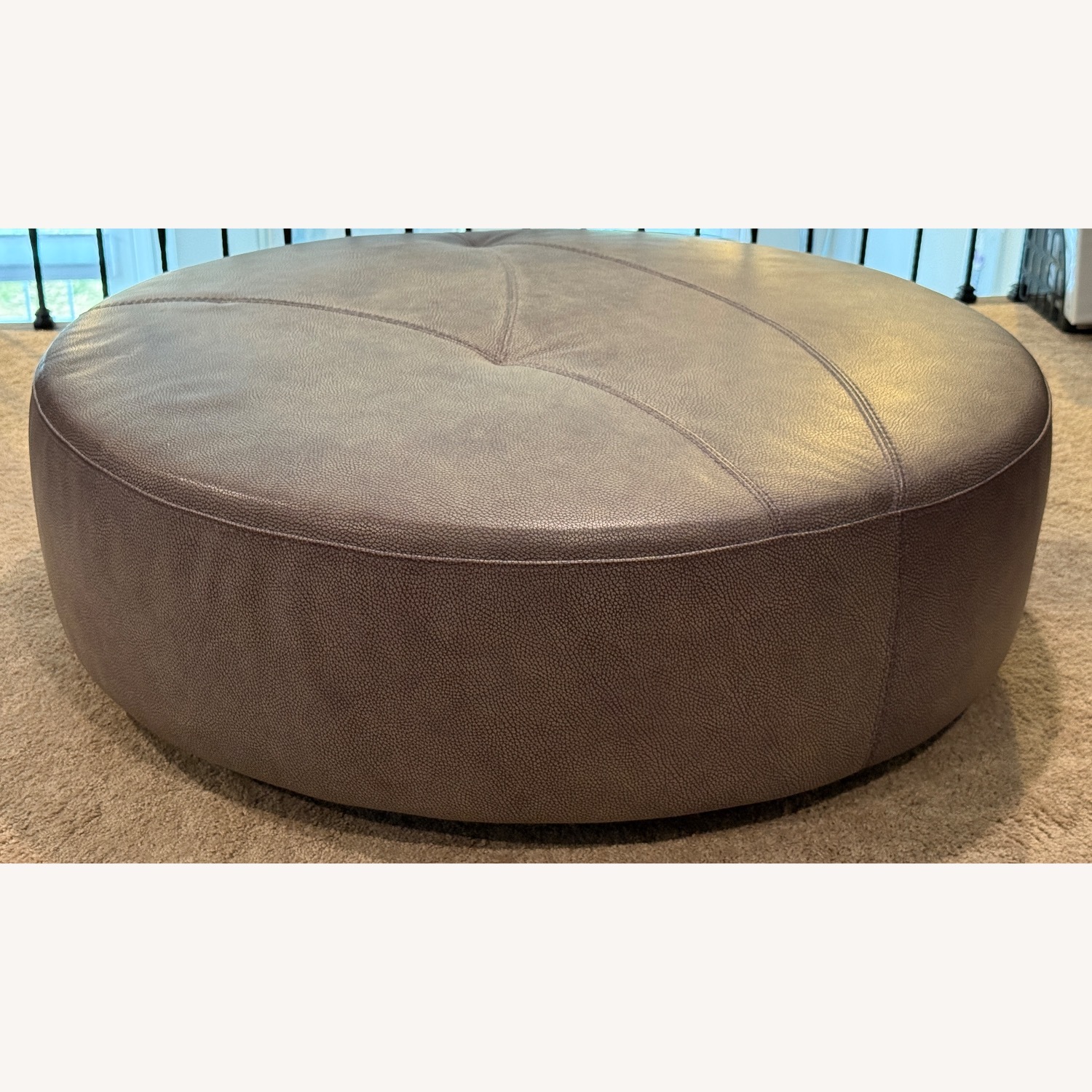 Roche Bobois Digital Leather Ottoman - image-1