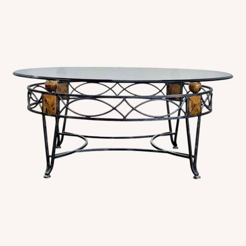 Used Metal and Glass Coffee Table for sale on AptDeco