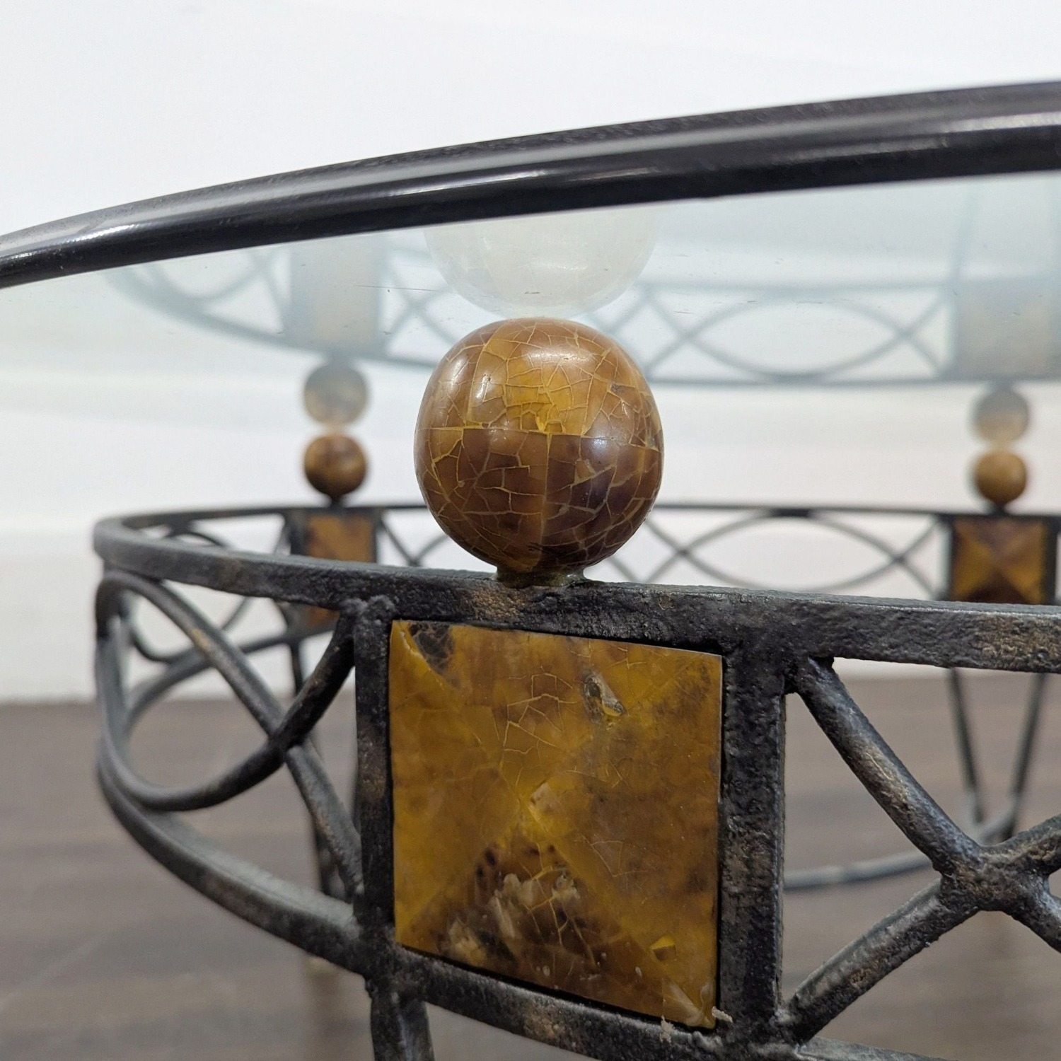 Metal and Glass Coffee Table - image-5