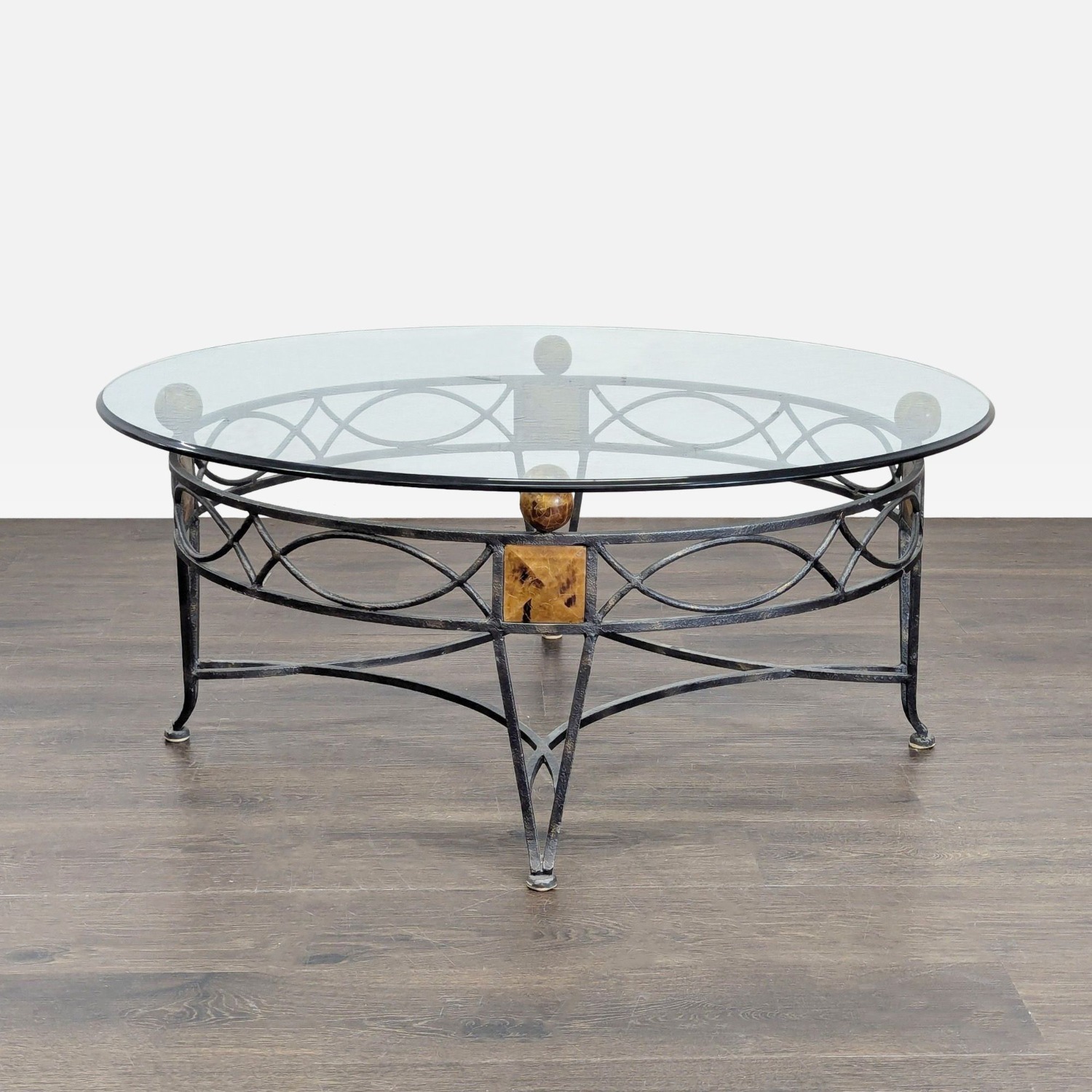 Metal and Glass Coffee Table - image-7