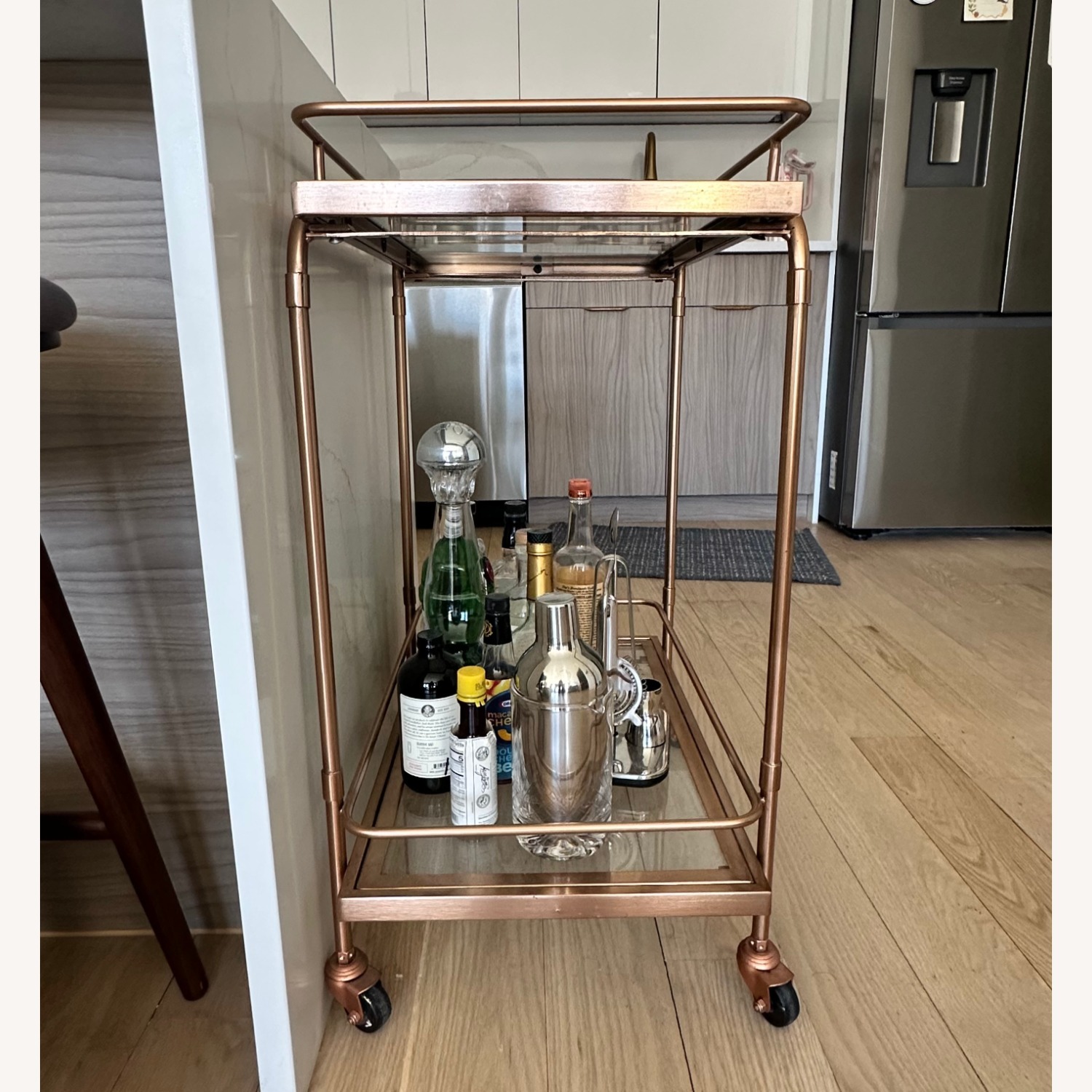 Rose Gold Bar Cart - image-4