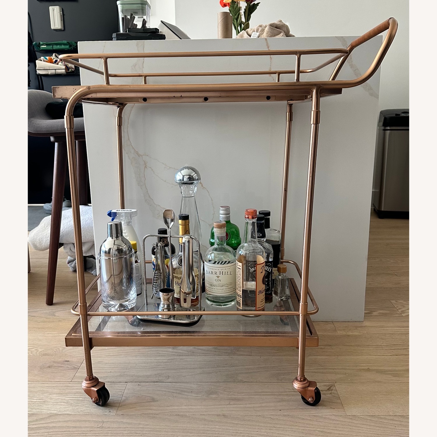 Rose Gold Bar Cart - image-3