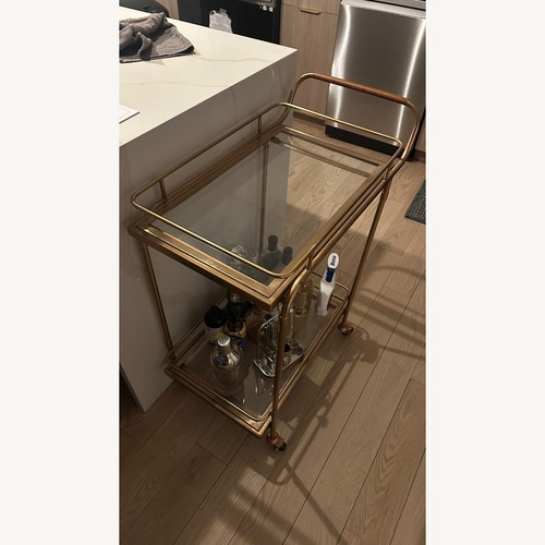 Used Rose Gold Bar Cart for sale on AptDeco